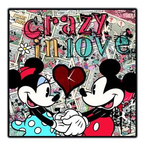 Relógio Mickey e Minnie Preto