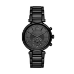 Relógio Miichael kors feminino preto com pedras MK62971PN0