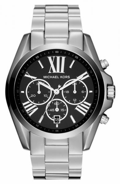 Relógio Michael Kors Original Mk5705 Bradshaw Feminino Prata e Preto