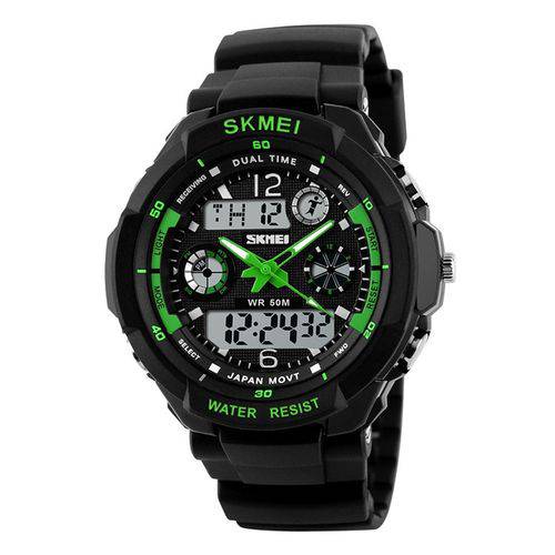Relógio Militar Esportivo Skmei 0931 K39 Prova D'agua Anti Shock Verde