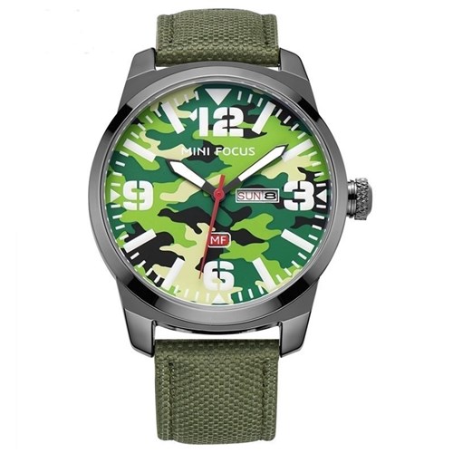 Relógio Mini Focus Military (Verde)