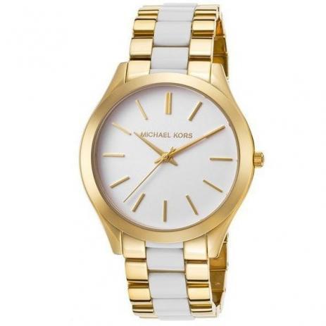 Relogio Mk4295 Slim Dourado com PVD Branco - Mk6207 - Michael Kors