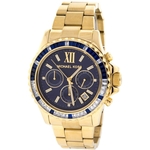 Relógio Mk5754 Michael Kors Everest Chronograph Navy Dial Gold-tone Feminino