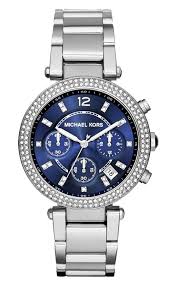 Relógio Mk6117 Parker Chron Anal Silver Swarovski - Michael Kors