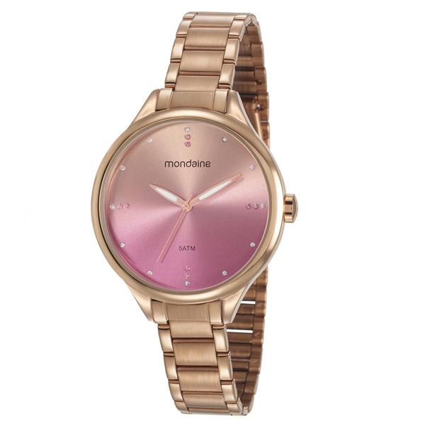 Relógio MONDAINE 32101LPMKRE2 Analógico Feminino Rosê