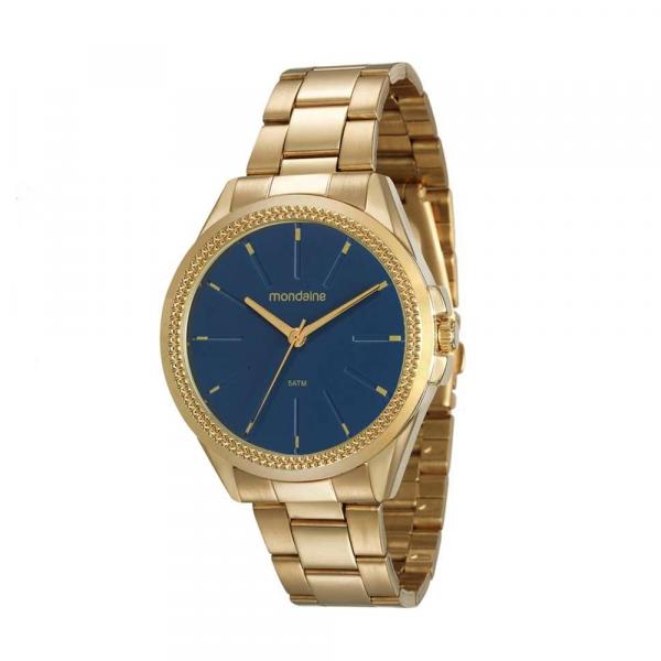 Relógio MONDAINE 53538LPMVDE2 Dourado, Mostrador Azul