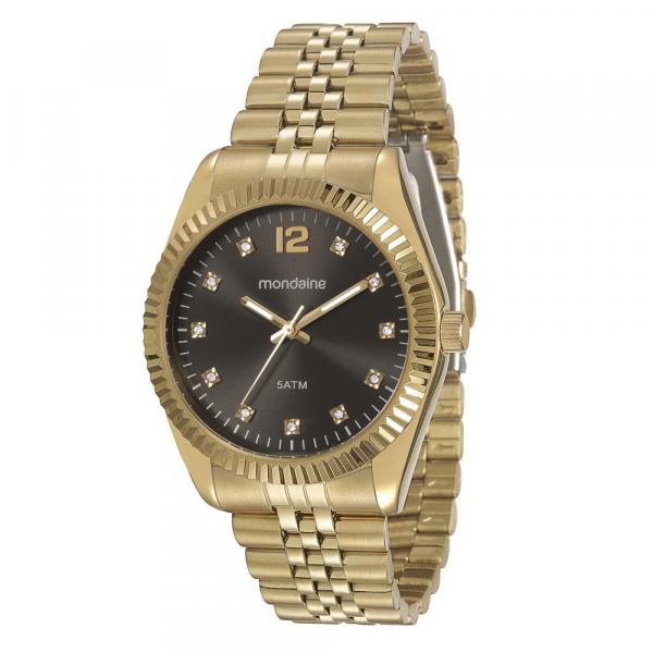 Relógio MONDAINE 94789LPMVDS5 Dourado, Mostrador Preto