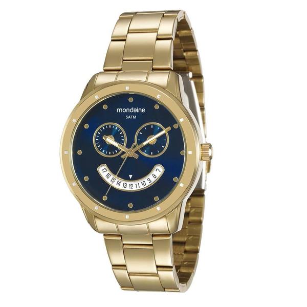 Relógio MONDAINE 94807LPMVDE1 Dourado, Mostrador Azul