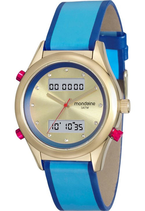 Relógio Mondaine 99120LPMVDH3 Dourado/Azul