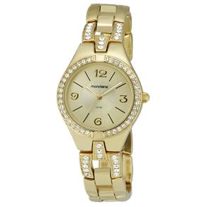 Relógio Mondaine Clássico Dourado Feminino 83134LPMTDM1 Resistente à Água 30M