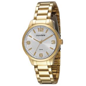 Relógio Mondaine Clássico Feminino 78454LPMBDA1 Caixa e Pulseira de Aço. Resistente à Água 50M.