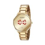 Relógio Mondaine Digital Dourado Vidro Espelhado Lançamento