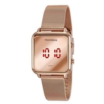 Relógio MONDAINE digital feminino rose 32008MPMVRE2