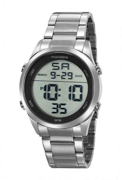 Relógio Mondaine Digital Prata 53965G0MVNE1 Masculino