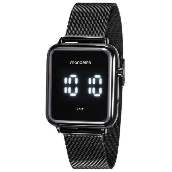 Relógio MONDAINE digital preto unissex 32151GPMVPE1