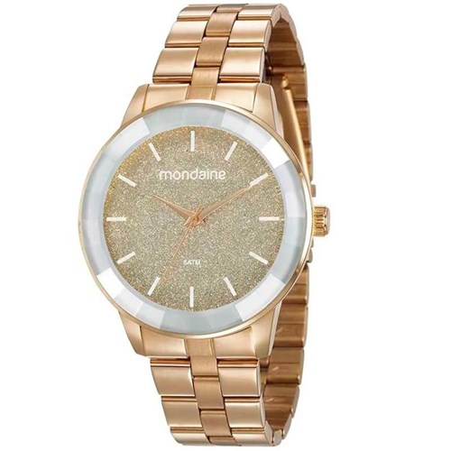 Relógio Mondaine Dourado com Brilhante - 53710Lpmvde1