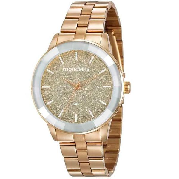 Relógio Mondaine Dourado com Brilhante - 53710LPMVDE1