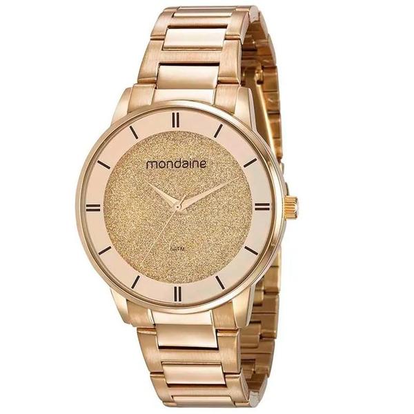 Relógio Mondaine Dourado com Brilhantes - 53682LPMKDE1