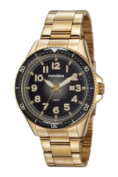 Relógio Mondaine Dourado Pulso Metal Masculino Ad 32136