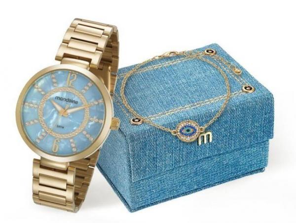 Relógio Mondaine Feminino 53617LPMKDE1K1 + Pulseira