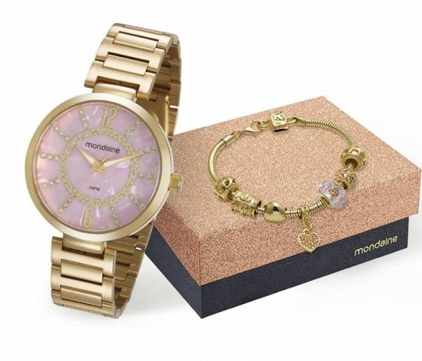 Relógio Mondaine Feminino 53617LPMKDE2K1 + Pulseira