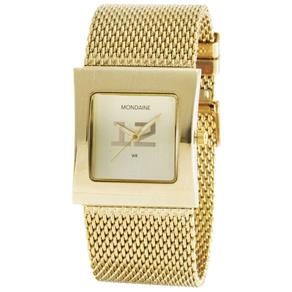 Relógio Mondaine Feminino 76057LPMEDE1. Analógico. Caixa de Metal e Pulseira de Aço. Resistente à Água.