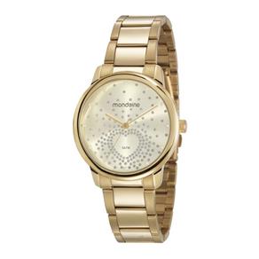 Relógio Mondaine Feminino Adulto Feixo Metal Dourado 53699