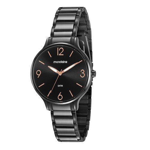 Relógio Mondaine Feminino Analógico Preto 53778LPMVSE4