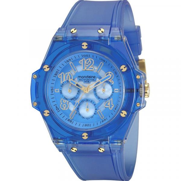 Relógio Mondaine Feminino Azul Multifunction 99379LPMVNP1 Analógico 5 Atm Acrílico