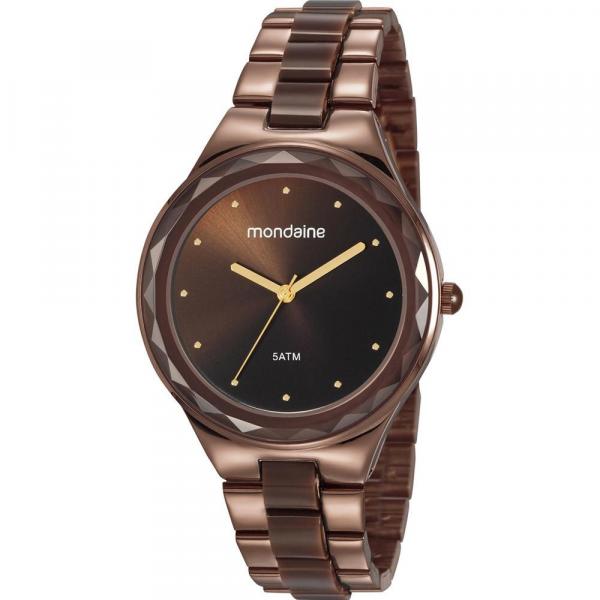 Relógio Mondaine Feminino Chocolate 53767LPMVMF2 Analógico 5 Atm Cristal Mineral Tamanho Médio