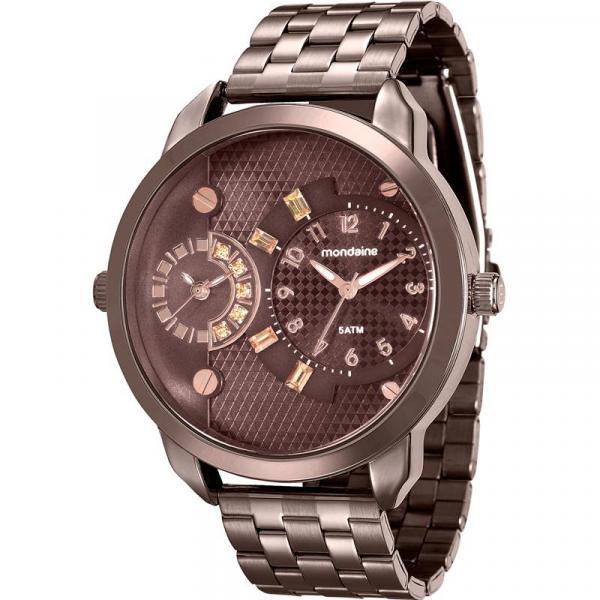 Relógio Mondaine Feminino Chocolate 76544LPMVME5 Analógico 5 Atm Cristal Mineral Tamanho Grande