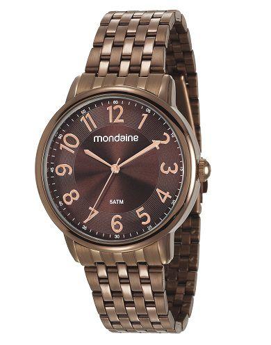 Relógio Mondaine Feminino Chocolate Analógico 53673LPMVME2