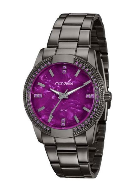 Relógio Mondaine Feminino Chumbo com Rosa 99163lpmvse2