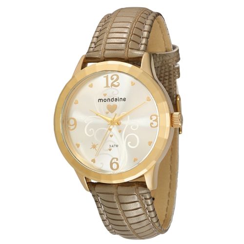 Relógio Mondaine Feminino Couro Coração 76351lpmgdh1