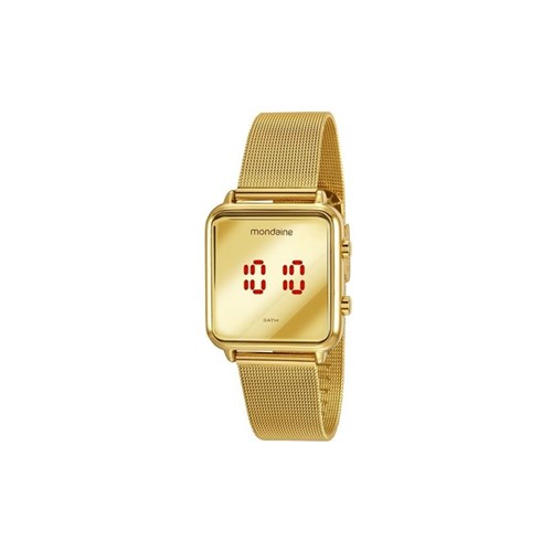 Relógio Mondaine Feminino Digital Dourado 32008Mpmvde1