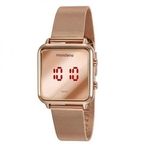 Relógio Mondaine Feminino Digital Led Rose 32008mpmvre2