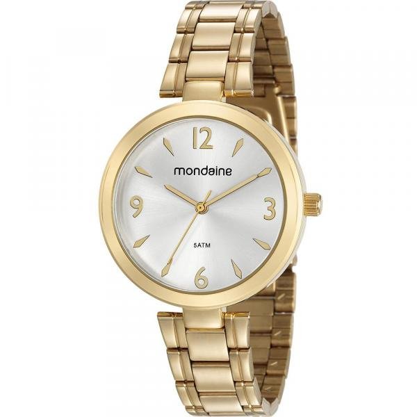 Relógio Mondaine Feminino Dourado 53609LPMVDE1 Analógico 5 Atm Cristal Mineral Tamanho Médio