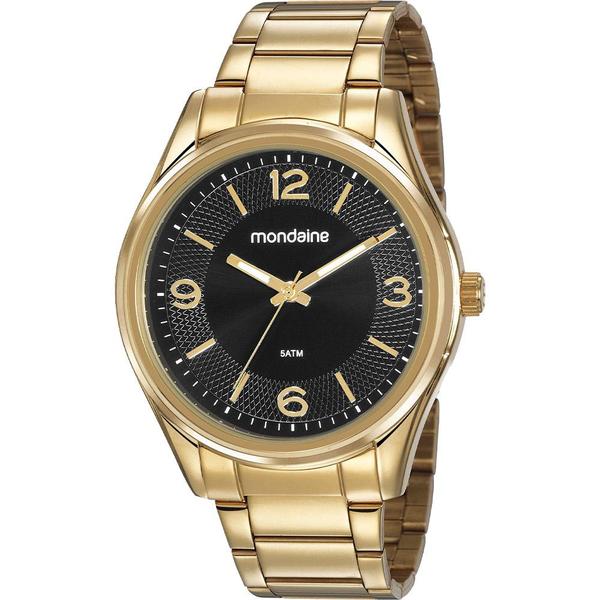 Relógio Mondaine Feminino Dourado 53811LPMVDE2 Analógico 5 Atm Cristal Mineral Tamanho Grande