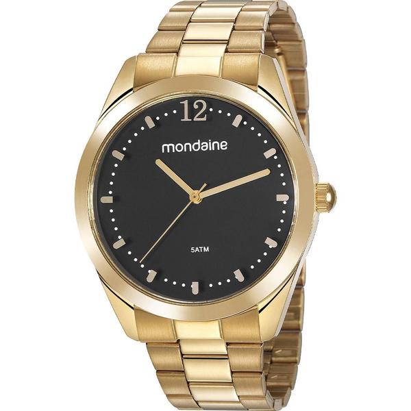 Relógio Mondaine Feminino Dourado 53812LPMVDE1 Analógico 5 Atm Cristal Mineral Tamanho Grande