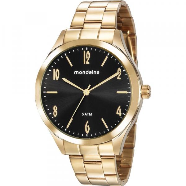 Relógio Mondaine Feminino Dourado 76726LPMVDE2 Analógico 5 Atm Cristal Mineral Tamanho Grande