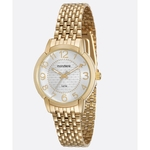 Relogio Mondaine Feminino Dourado a prova Dagua 53570LPMVDE1