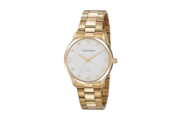 Relogio Mondaine Feminino Dourado Analogico a Prova Dagua 32111LPMVDE1