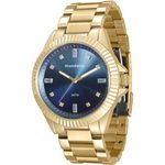 Relógio Mondaine Feminino Dourado/azul 76474lpmvde5