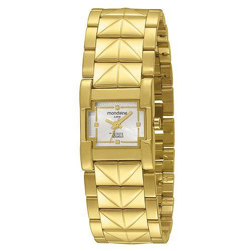 Relógio Mondaine Feminino Dourado Bracelete 69211LPMFDE1