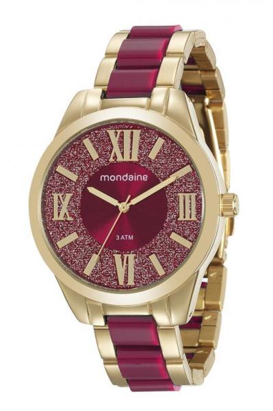 Relógio Mondaine Feminino Dourado e Pink 76682lpmvde3