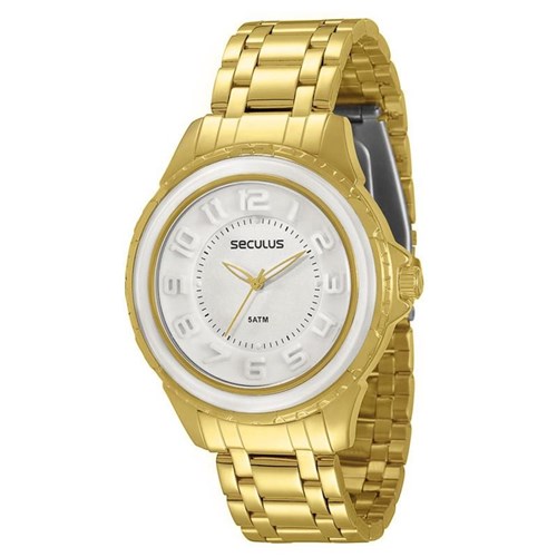 Relógio Mondaine Feminino Dourado Fundo Branco - 28378Lpsvds1