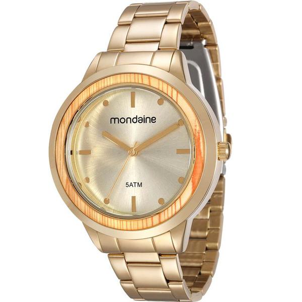 Relógio Mondaine Feminino Dourado Moda 99055LPMVDE1