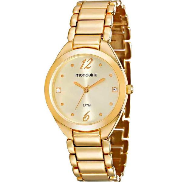 Relogio Mondaine Feminino Dourado Pequeno 53566lpmvde1