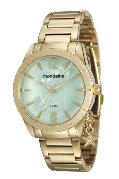 Relógio Mondaine Feminino Dourado Pingente 76643lpmvde2