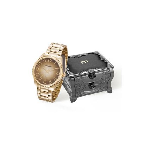 Relógio Mondaine Feminino Dourado Porta Jóias 99008lpmvde1k1